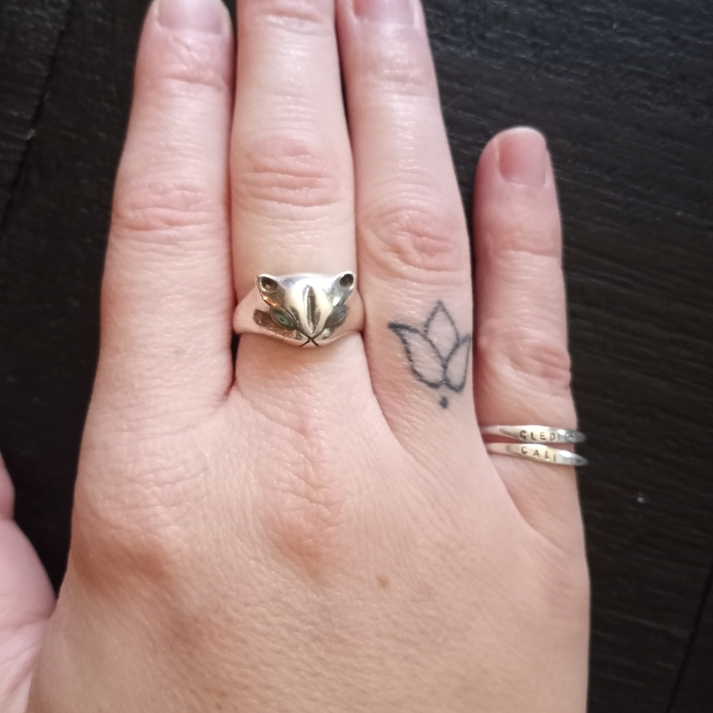 Sterling Silver Cat Ring - Picture 2 of 9